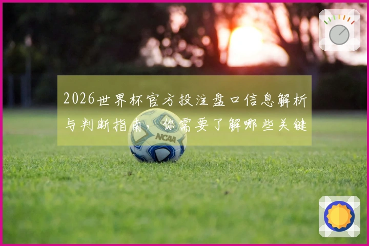 2026世界杯官方投注盘口信息解析与判断指南，你需要了解哪些关键数据？