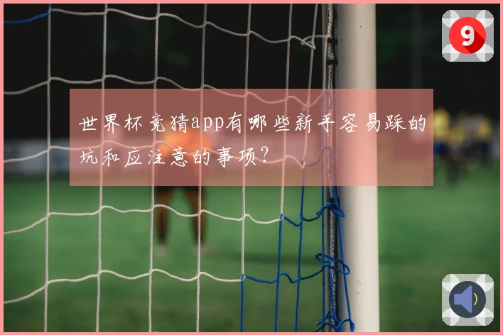 世界杯竞猜app有哪些新手容易踩的坑和应注意的事项？